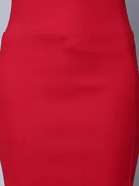Elegant Red Lam Lam Solid Skirt For Women-thumb2