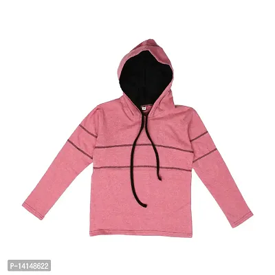 MYO Full Sleeve Hooded Neck Sweatshirts/Hoodies for Boys and Girls Pink-thumb0