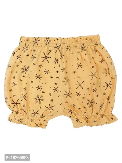 Stylish Cotton Blend Tan Printed Hot Pant For Kids- Combo Of 1