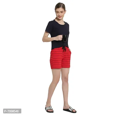 IRANA Women Shorts Combo Pack of 2 with Pockets Elastic Waistband Regular Stylish Night Wear Cotton Super Soft Comfortable (S to 2XL Size)-thumb3