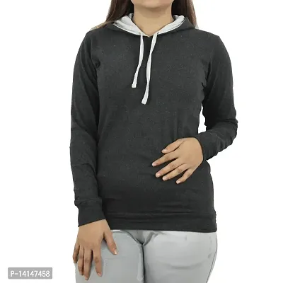 MYO Women's Full Sleeve Hooded Neck T Shirt