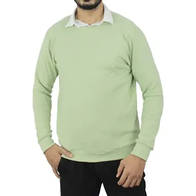 MYO Mens Round Neck Full Sleeve Winter Cotton Rib Lycra Sweater