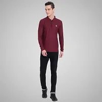 Stylish Fancy Polyester Solid Polos T-Shirts For Men-thumb4