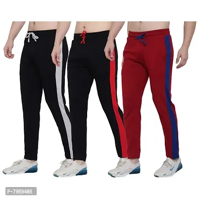 FASHA Men's Cotton Track Pant | Men's Casual Wear Trousers Pack of 3