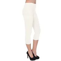Fasha Women's Capri Pant ( White  Turquoise _ X-Large ) ( Pack of 2 )-thumb3