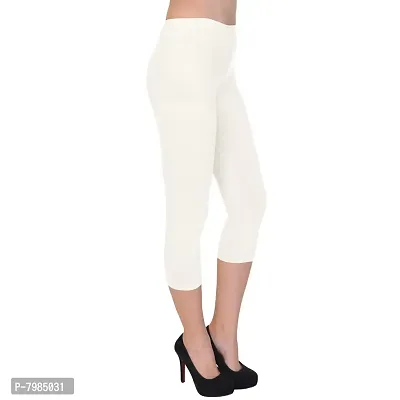 Fasha Women's Capri Pant ( White  Turquoise _ X-Large ) ( Pack of 2 )-thumb4