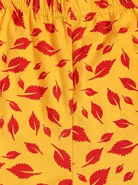 Fabulous Yellow Cotton Printed Leggings For Girls-thumb2