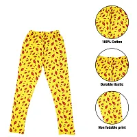 Fabulous Yellow Cotton Printed Leggings For Girls-thumb4