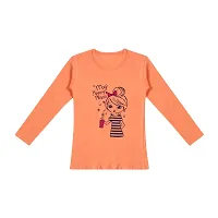 Stylish Fancy Cotton Printed Full Sleeves T-Shirts Combo For Girls Pack Of 2-thumb1