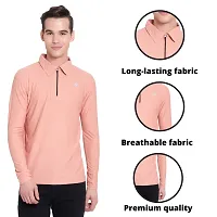 Stylish Fancy Polyester Solid Polos T-Shirts For Men-thumb3