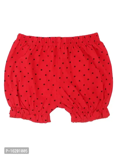 Stylish Cotton Blend Red Printed Hot Pant For Kids- Combo Of 1