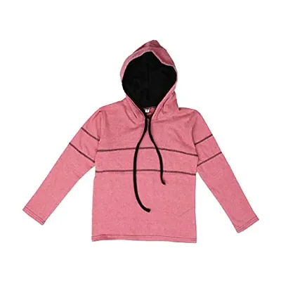MYO Full Sleeve Hooded Neck Sweatshirts/Hoodies for Boys and Girls Pink