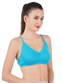 RAMRAJ target Women Full Coverage Lightly Padded Bra | Cotton Non-Wired Back Closure Regular Bra (Pack of 3) Multicolor-thumb3