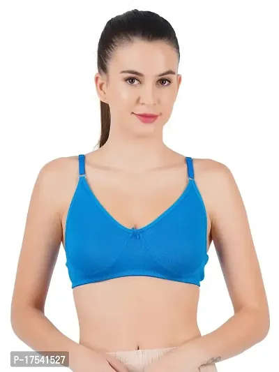 RAMRAJ target Women Full Coverage Lightly Padded Bra | Cotton Non-Wired Back Closure Regular Bra (Pack of 3) Multicolor