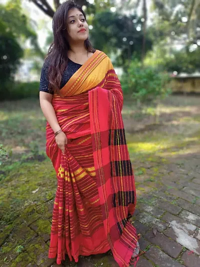 Beautiful Self Pattern Saree with Blouse piece For Women