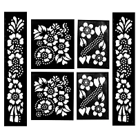 I-M 25 Pieces Of Traditional Reusable Mehandhi Henna Stencil Set For Womenhand Ang Leg Blackage 8 To 16-thumb2