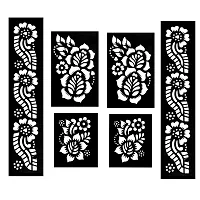 I-M 25 Pieces Of Traditional Reusable Mehandhi Henna Stencil Set For Womenhand Ang Leg Blackage 8 To 16-thumb4