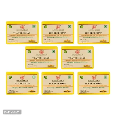 Maurya Khadi Tea Tree Soap With Anti Acne Pack Of 8-thumb0