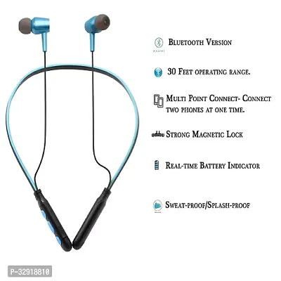 Modern Wireless Bluetooth In-Ear Neck Band with Mic-thumb5