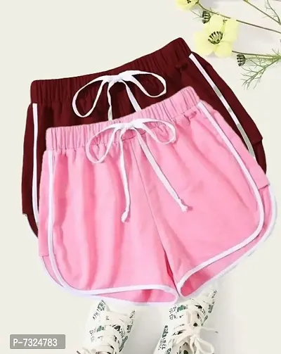 Cotton shorts combo of 2 for Women.