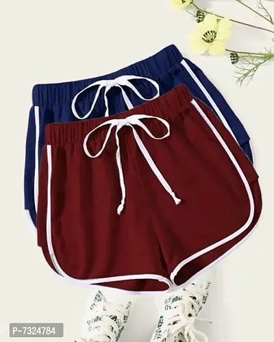 Cotton shorts combo of 2 for Women.-thumb0
