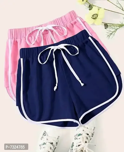 Cotton shorts combo of 2 for Women.