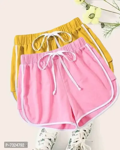 Cotton shorts combo of 2 for Women.-thumb0