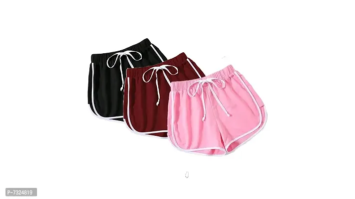 Multicoloured Cotton Shorts For Women
