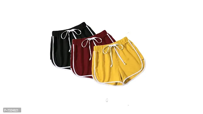 Multicoloured Cotton Shorts For Women