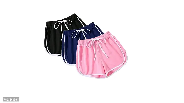 Cotton shorts combo of 3 for Women-thumb0