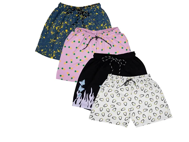 Trendy Cotton Shorts Combo of 4 For Women