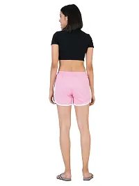 Elite Pink Cotton  Sports Shorts For Women-thumb3