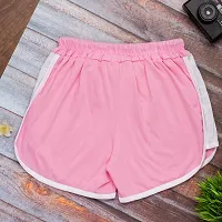 Elegant Multicoloured Cotton Solid Sports Shorts For Women And Girls Combo Of 2-thumb4