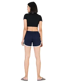 Elegant Multicoloured Cotton Solid Sports Shorts For Women Pack Of 2-thumb2