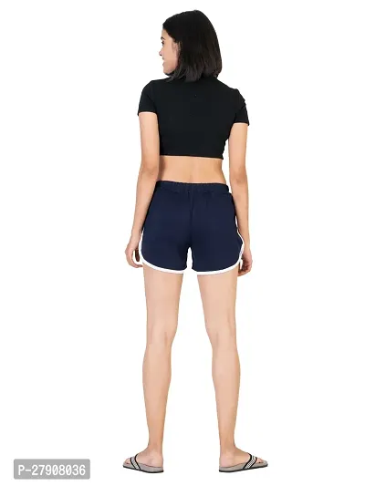 Elegant Multicoloured Cotton Solid Sports Shorts For Women Pack Of 2-thumb3