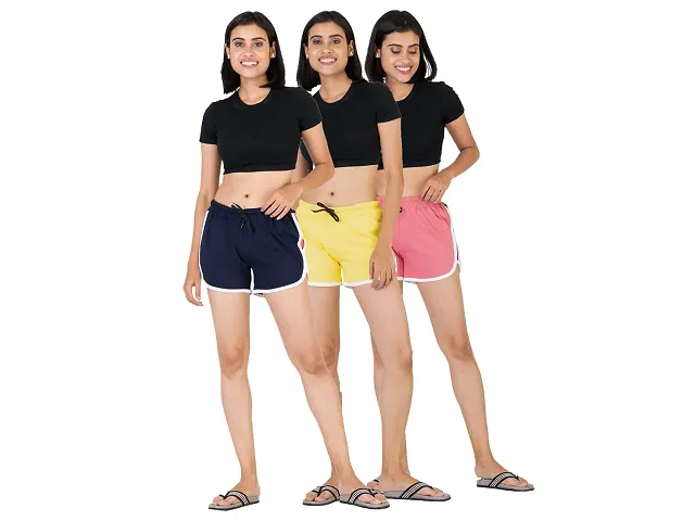 Stylish Sports Shorts Combo Of 3 For Women and Girls