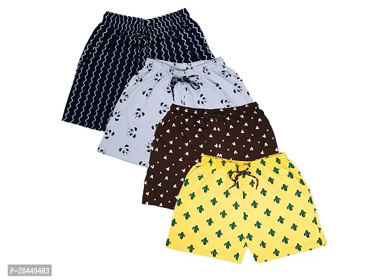 Stylish Printed Cotton Shorts Combo 4 for Women