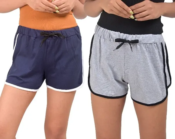 Awesome Solid Shorts Combo for Women &amp; Girls