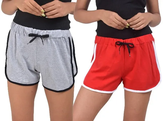 Awesome Solid Shorts Combo for Women &amp; Girls