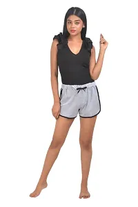 Stylish Solid Cotton Shorts Combo for Women-thumb1