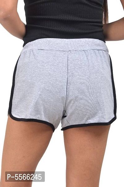 Stylish Solid Cotton Shorts Combo for Women-thumb4