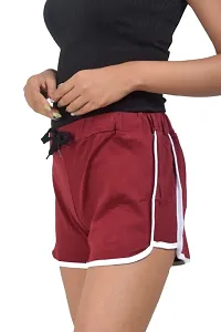 Stylish Solid Cotton Shorts Combo for Women-thumb1