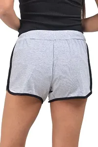 Stylish Solid Cotton Shorts Combo for Women-thumb2