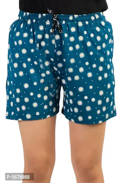 Trendy Cotton Printed Shorts for Women-thumb0