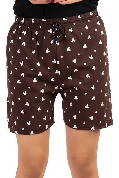 Trendy Printed Cotton Shorts for Women