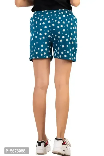 Trendy Cotton Printed Shorts for Women-thumb3