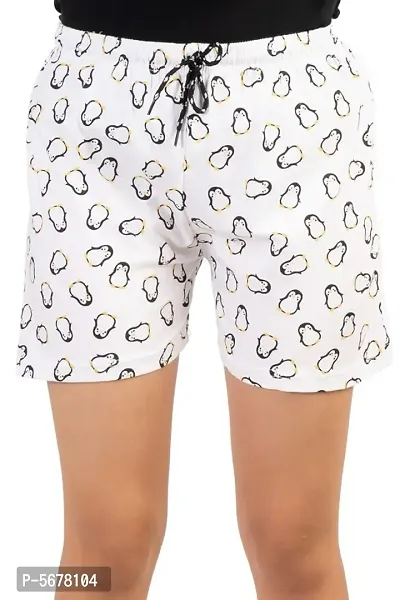 Trendy Cotton Printed Shorts for Women-thumb2