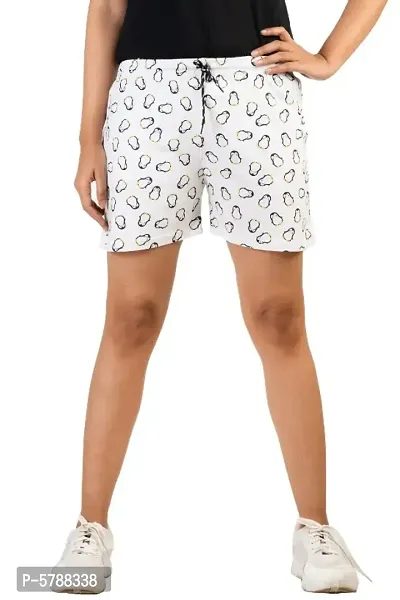Stylish Cotton Printed Shorts For Women