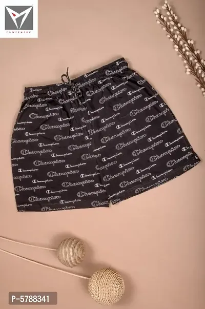 Stylish Cotton Printed Shorts For Women-thumb0