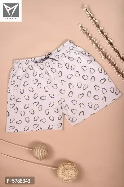 Stylish Cotton Printed Shorts For Women-thumb0
